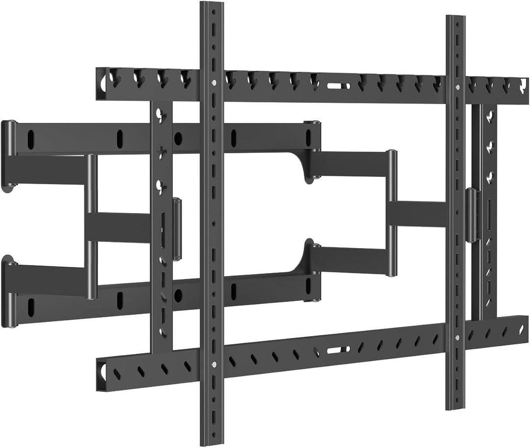 98 Heavy Duty 75 85 86 100 110 120 inch TV Wall Mount Slim Extra Large Screen Recessed for Flat and Curved, Extended Arm Swivel Mount, Max VESA 1000x600mm, Up to 176.4lbs