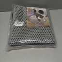 HCY&WLD Cat Litter Mat, 45x26/35x24/30x22/24x18 Inch Double Layer Cat Litter Box Mat, EVA Non-Slip, Waterproof Urine Proof Cat Litter Catcher Mat, Easy Clean Scatter Control (35x24 Inch, Gray)