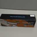 Vacuum Sealer Machine 75KPa Food with 6-in-1 Dry/Moist Modes & Digital Timer, Compact Lightweight Design, Built-in Cutter + 10 Bags (Black Silver)