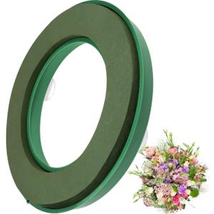 Happyyami Round Floral Wet Foam Ring Wet Floral Foam Flower Arrangement Kit for Crafts Wedding Flower mud Decoration Bricks Christmas Decorations