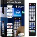 UltraPro Backlit One Touch Instant Pairing Replacement Remote Pre-Programmed for Samsung, Sony, LG, Vizio, Roku TV 2 Device 80830, Black