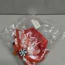 Gingerbread Christmas Tree Topper 4.7 Inch Mini Red Top Hat Tree Topper with Bow Red White Peppermint Cane Candy Gingerbread Man Christmas Decorations for Home Winter Holiday Party Decor