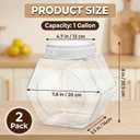SOUJOY 2 Pack Plastic Candy Jar with Lid, 1 Gallon Cookie Containers for Kitchen Counter, Clear Hexagon Candy Display for Snacks, Dog Treats, Craft and Sewing Supplies, Coffee Pod, Laundry Pod