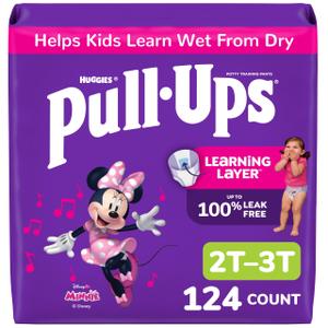 Pull-Ups Girls' Potty Training Pants, Size 2T-3T, 124 count