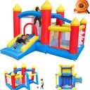 Baralir Inflatable Bounce House for Kids 3-6, Toddler Jumper with Slide and Ball Pit Water Pool(with Sun Cover), Perfect for Outdoor Indoor Kids Party - Blower Included, 123 Inches X 106 Inches X 78.5 Inches