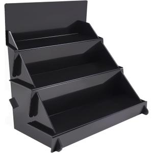 18.55''x16''x15'' Portable Product Display Stand -Black Display Table Repeatable Assembly/Disassembly Display Shelf for Craft Show Display,Retail Display,Farmers Markets,Candy Display,vendors