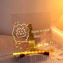 Medium Acrylic Dry Erase Board with Light Light up Drawing Board with Stand as a Glow Memo LED Letter Message Board Note Glass Led Board White Board with 7 Pen for Office School Home (Medium)