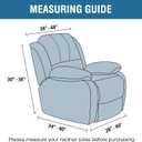 H.VERSAILTEX Velvet Recliner Chair Covers 1-Piece for Reclining Chair, Recliner Cover Feature Thick Luxury and Soft Fabric with Elastic Bottom, Anti-Slip Foams Attached (Grey, X-Large)