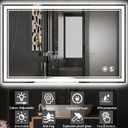 COLMERD 40 x 28'' Bathroom Mirror with Lights,Anti-Fog, Smart Mirror