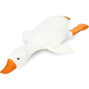 HyDren 35.4 Inch Goose Stuffed Animal Giant Cute White Duck Stuffed Animals Huge Soft Hugging Plush Duck Goose Big Sleeping Body Pillow Toy