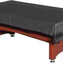 Pool Table Cover PVC Waterproof Dustproof for 7/8/9 Ft Billiard/Pool Table ,Black,9 Feet