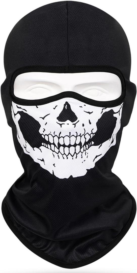 Skull Neck Gaiter Mask Balaclava for Men & Women Motorcycle Riding Fishing Cycling Sports