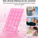 2 x 2 Pack Silicone Suction Cup Phone Case Mount Double-Sided, Hands-Free Strong Grip Holder for iPhone and Android, Sticky Phone Stand for Selfies and Videos, Tender Pink+Transparent