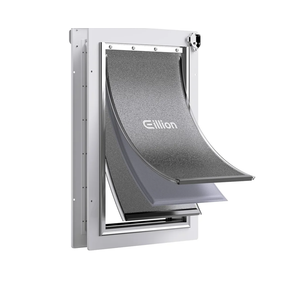 3-Flap Pet Door for Wall Dog Door for Wall Exterior, Large Doggie Door, All-Metal Frame, Metal Closing Panel and Telescoping Tunnel, Pets Up to100 Lb (Large Size)