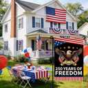 5 x 250th Anniversary America Garden Flag, 250 Anniversary USA Flag Patriotic Banner 250 Years of Freedom Yard Sign Eagle Design 4th of July Double-Sided Waterproof 1776-2026 Commemorative Flag 12x18 Inch