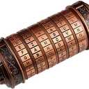 Cryptex Da Vinci Code Mini Cryptex Lock Puzzle Boxes with Special Compartments Anniversary Valentine's Day Romantic Birthday Gifts for Her Gifts for Girlfriend Box for Men (Copper)