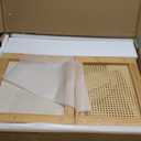 Rattan Accent Chair for Living Room, Mid Century Side Chair, Comfy Bamboo Chairs for Bedroom Reading Room, Wood 