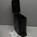 Cesun Small Bathroom Trash Can with Lid Soft Close, Step Pedal, 6 Liter / 1.6 Gallon Stainless Steel Garbage Can with Removable Inner Bucket, Anti-Fingerprint Finish (Matt Black)