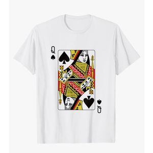 Queen Of Spades Playing Card Poker T-Shirt, M