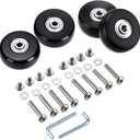 OwnMy 45mm x 18mm Luggage Suitcase Replacement Wheels, Rubber Swivel Caster Wheels Bearings Repair Kits, A Set of 4