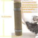 Cat Nail File Scratcher Wrapped Around Cat Scratching Post, 14.81x11.12 Inches, Cat Scratch Pad That Files Nails, Protects Post