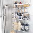 Shower Caddy, 3 Pack Large Capacity Bathroom Organizers and Storage, No Drilling Adhesive Rustproof Shelves with Soap Holder, Home Decor, Silver