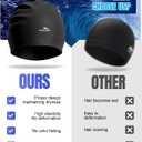 X-Large Silicone Swim Cap for Long Hair, 14.2in Long Waterproof Anti-Leak Seal for Braids, Dreadlocks, Weaves, Afros & Curls, Swimming Cap for Women & Men, Idea for Pool, Beach, Swimming