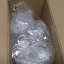 10Pcs Christmas Drink Balls, Fillable Booze Balls Ornament Clear Plastic Xmas Tree Ornaments for Drinks Water Candy Party Decoration Silver 150ML