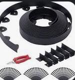 Landscape Edging Kit 90FT 2IN Tall, No Dig Garden Edging with 108 Anchoring Spikes, Plastic Garden Edging Border for Landscaping, Black