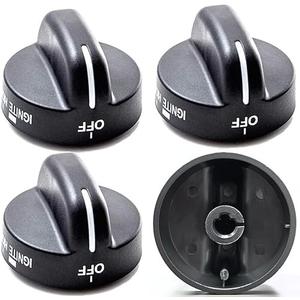 4Pcs 8273103 Gas Range Burner Knob Black Replacement Part Fit for Whirlpool Range Stove, Replaces AP6012363, 8273107, 8273111, ER8273103, Not Universal