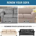 H.VERSAILTEX 4 Piece Stretch Sofa Covers for 3 Cushion Couch Covers for Living Room Slipcovers (Base Cover Plus 3 Seat Cushion Covers) Upgraded Thicker Jacquard Fabric (Sofa, Sand)