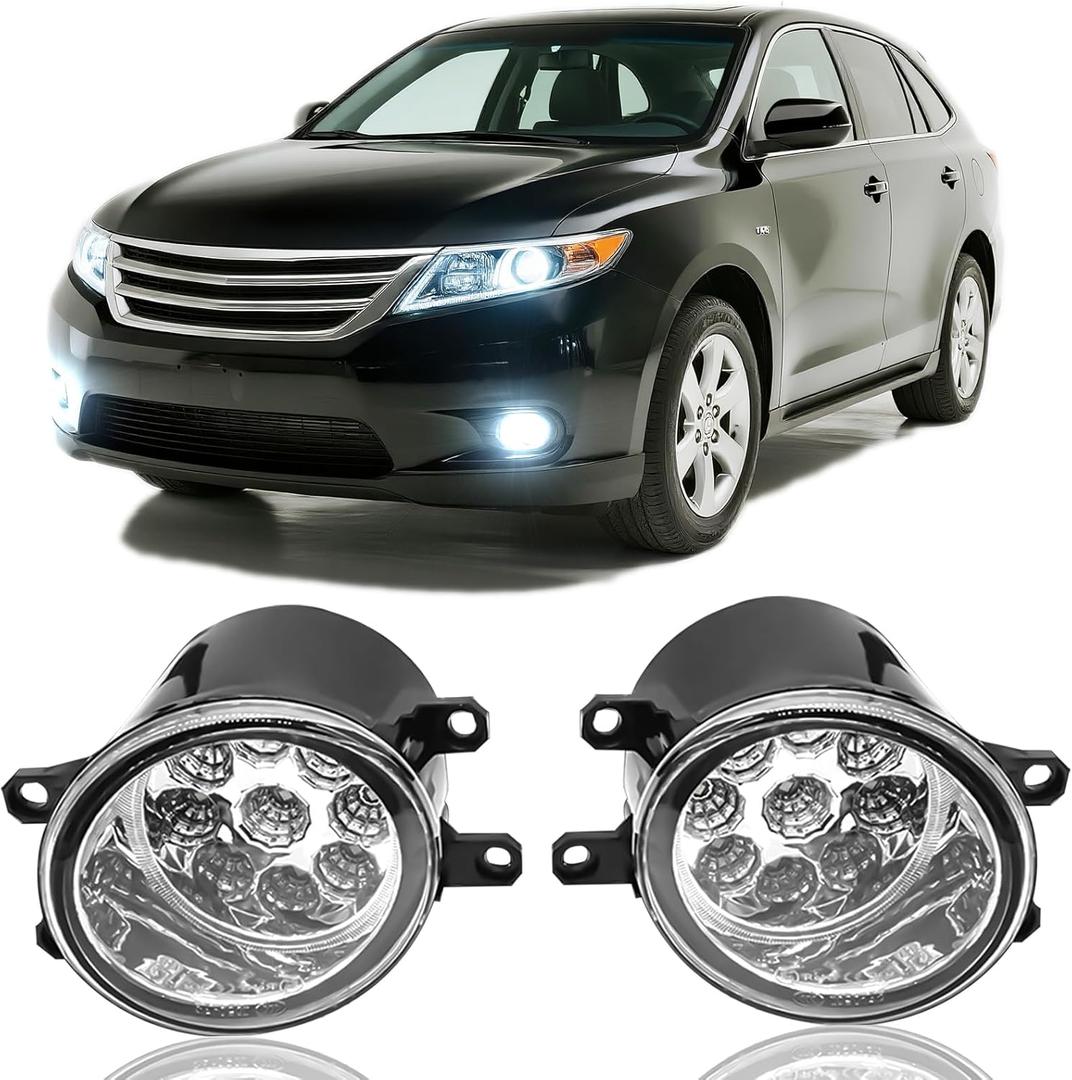 LED Fog Light For TOYOTA Venza 2009-2015 Replacement Front Bumper Lamp,6000k White, Pack of 2