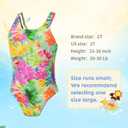 PinkSheep Girls Swimsuit, Toddler Girls Bathing Suit One Piece Swimsuit for 3 Year Old,UPF 50+ Quick Dry Stretchy
