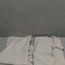 jinchan Tie Top Linen Kitchen Curtains Over Sink 36 Inch Length Tier Curtains Farmhouse Rustic Small Cafe Curtain for Bedroom Living Room Bathroom Half Window Light Filtering Privacy 2 Panels Crude (Verona Curde)