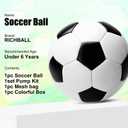 Richball Toddlers Soccer Ball Size 2, Soccer Ball for Kids 3-5, Outdoor Ativities Toy for Toddlers Age 1-3, Stocking Stuffers Birthday/Easter Gifts Classic White Black