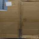 Grid Wall Panel 5.7 x 2 FT Grid Display Rack, Movable Gridwall Display Stand, Sturdy Floorstanding Wire Grid Rack, Rustic Brown and Black TCJ17BF