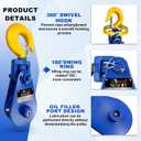8 Ton (17,600Lbs) Snatch Blocks with Hook,6" Sheave 3/4" Wire Rope Heavy Duty Snatch Block Pulley for Towing,Logging,Lifting,Offroad Recovery Accessory,Car,SUV,Pickup Truck,1 Pack