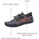 UBFEN Water Shoes for Men Women Quick Dry Swim Aqua Socks | Lightweight Barefoot-style Fit, Rubber Sole, Hiking, Fishing, Kayaking, Beach, Pool, Boating, Diving And Water-to-land Wear Size: 5 Women/4 Men