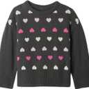 GAP Baby Girls' Intarsia Sweater (6-12 Months, Soft Black)