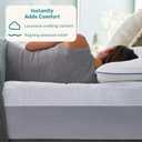 Sleep Innovations Dual Layer 4 Inch Memory Foam Mattress Topper, Full Size, Ultra Soft Support, 3 Inch Cooling Gel Memory Foam Plus 1 Inch Fluffy Pillow Top Cover