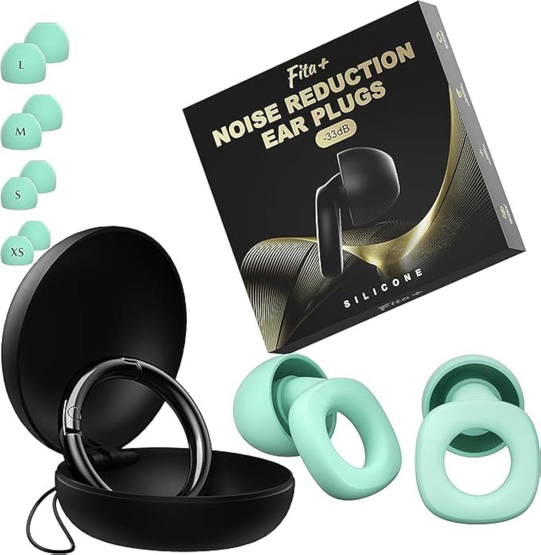 4 x Soft Ear Plugs for Sleeping,Reusable Ear Plugs for Noise Reduction