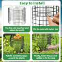 UNIFAMILY 12 Pcs Plant Protectors from Animals, 16x12IN Metal Plant Cage to Keep Animals Out, 4 Pack Garden Protector Cage from Deer, Garden Protection for Vegetables Chicken Wire Cage for Plants