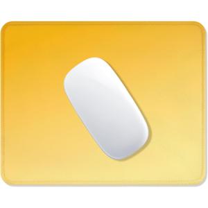 2 x ITNRSIIET Mouse Pad Non-Slip Rubber Base Smooth Surface Stitched Edges Waterproof Durable Compatible with All Mice for Office & Gaming, Desk Accessory, 10.2x8.3x0.12 inch, Yellow Gradient