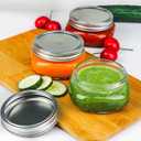 Mason Jars, 8 OZ, Wide Mouth, 12 Pack with Lids and Bands, Glass Canning Jars for Canning, Pickling, Preserving, Jam, Honey, Wedding Favors, Shower Favors (12 Pack, Clear)