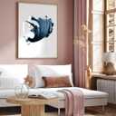 Poster Master Blue Oil Paint Poster - Oil Painting Stroke Print - Abstract & Chic Boho Art - Modern & Aesthetic Art - Living Room or Bedroom Wall Decor - 8x10 UNFRAMED (Style-04)