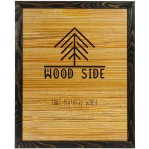 Rustic Wooden Poster Picture Frame 16x24 - Natural Solid Eco Distressed Wood for Wall Mounting Photo Frame - Charcoal