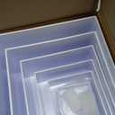 6 Pcs White Buffet Risers, 3/4/5/6/7/8 Inches Buffet Table Display Stand Shelf with Hollow Bottoms Nesting Risers Acrylic Cube Boxes for Food, Dessert, Collectibles, Jewelry