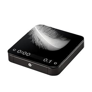 CUFEJORO Portable Coffee Scale,Digital Touch Espresso Scale with with Timer,2kg/0.1g High Precision,Rechargeable 1800mAh Battery Tempered Glass Mirror