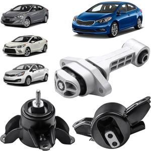 Engine Motor Mount & Transmission Mount Set of 3 Compatible with Hyundai Kia Vehicle Elantra 1.8L 2011-2016, Accent 2012-2014, Rio 2012-2017, Forte 1.6L 2014-2016 Replaces# A71047 A71020 A71029