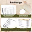 Fully Detachable Hamster Digging Box, Removable Acrylic Panels & Wooden Lid, Extra Deep Clear Panoramic Burrow, Dual-Side DIY Habitat, M Size for Syrian Hamsters, Gerbils, Degus
